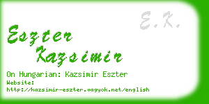 eszter kazsimir business card